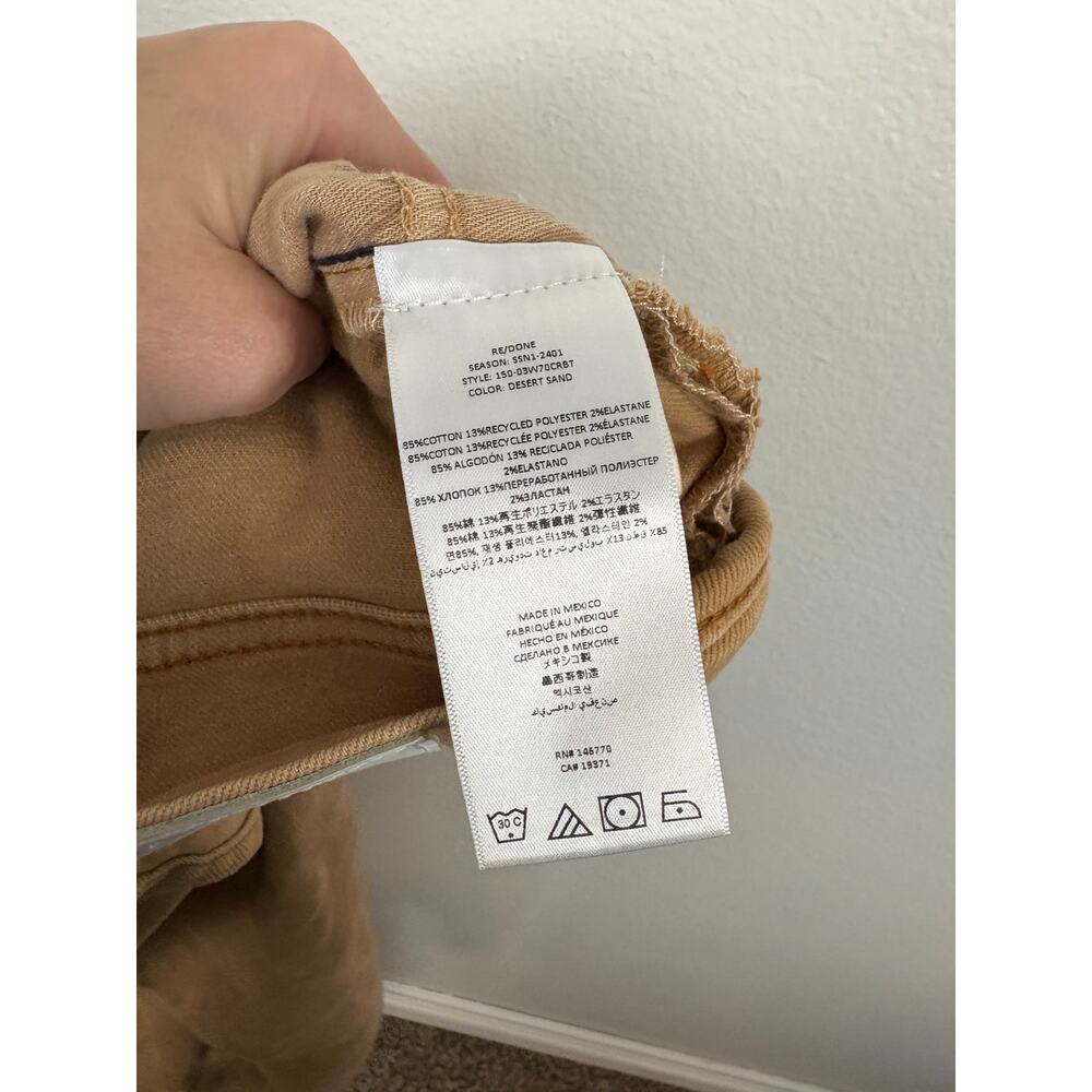 Re/Done 70s Crop Boot Jeans Desert Sand 27 - Picture 8 of 9